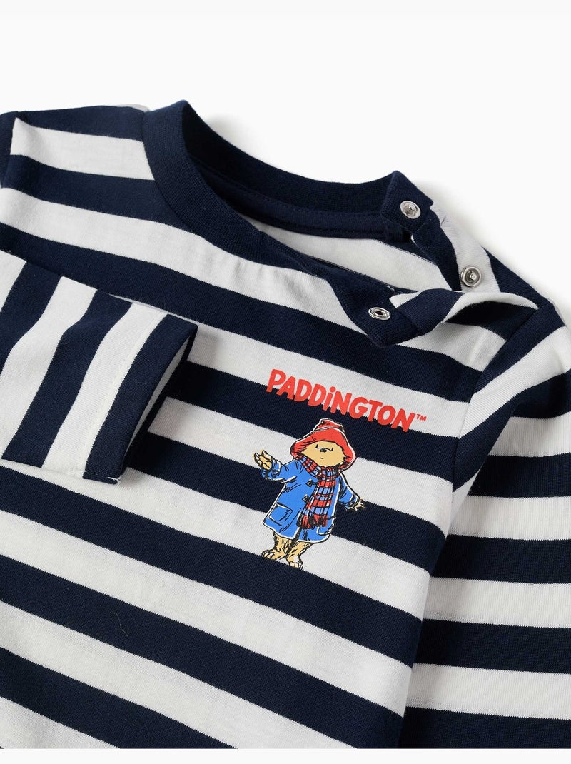Camiseta de manga larga a rayas con Paddington Azul oscuro - Kiabi