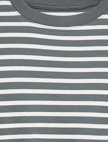Camiseta de manga larga a rayas