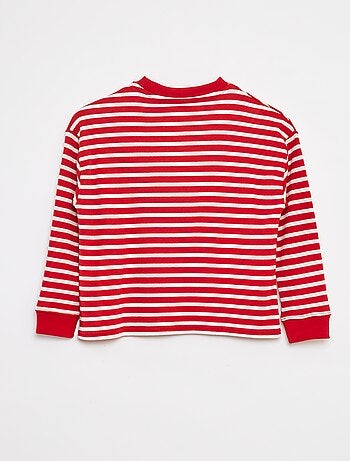 Camiseta de manga larga a rayas
