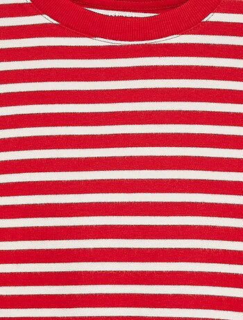 Camiseta de manga larga a rayas