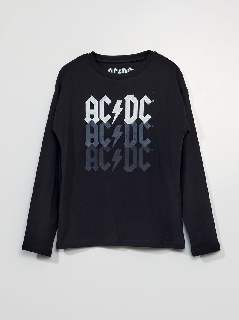 Camiseta de manga larga 'AC/DC' negro - Kiabi