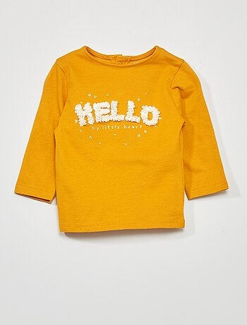 Camiseta amarilla de manga corta para bebé niña - Prénatal Store