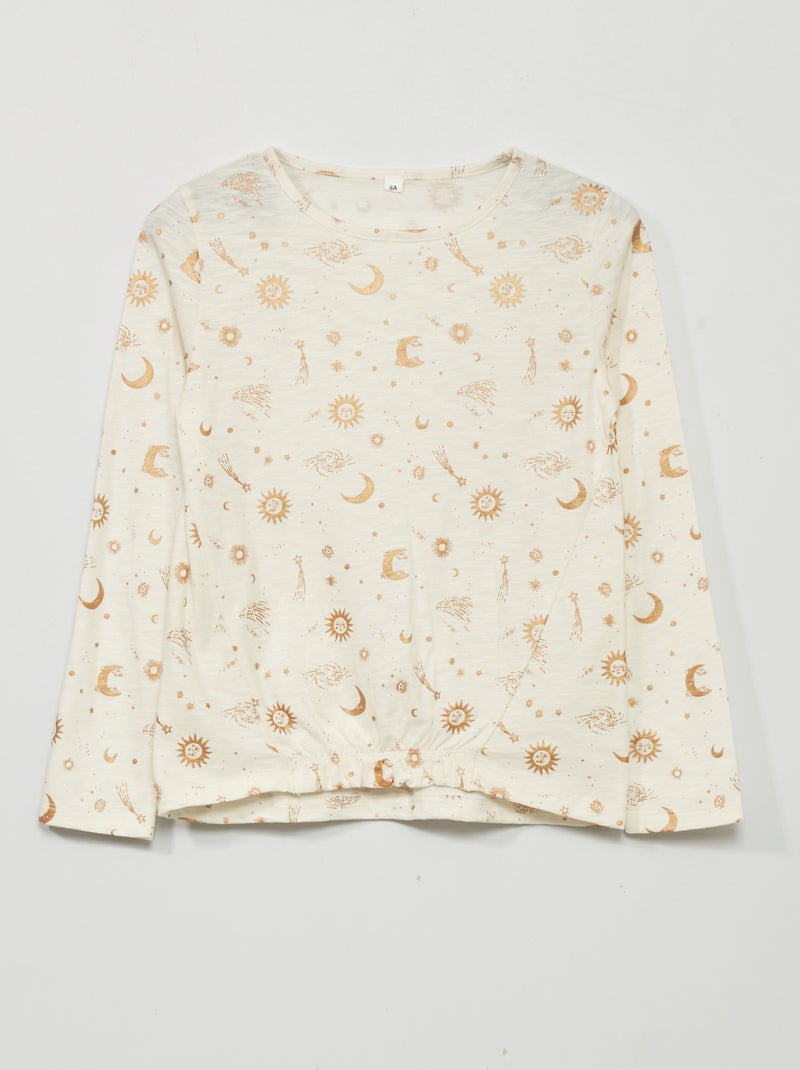 Camiseta de manga larga 'astros' BLANCO - Kiabi