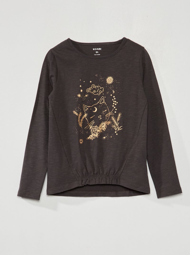 Camiseta de manga larga 'astros' NEGRO - Kiabi