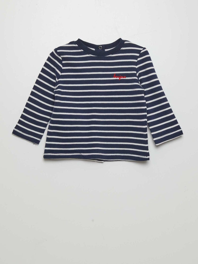 Camiseta de manga larga AZUL - Kiabi