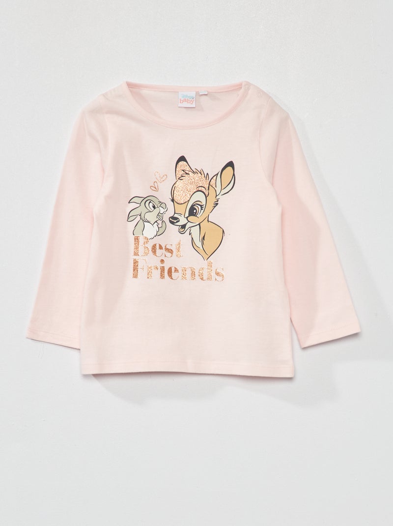 Camiseta de manga larga 'Bambi' ROSA - Kiabi