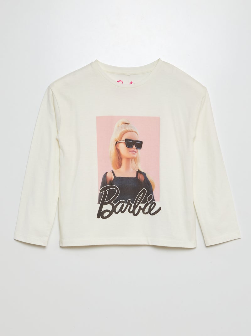 Camiseta de manga larga 'Barbie' BLANCO - Kiabi