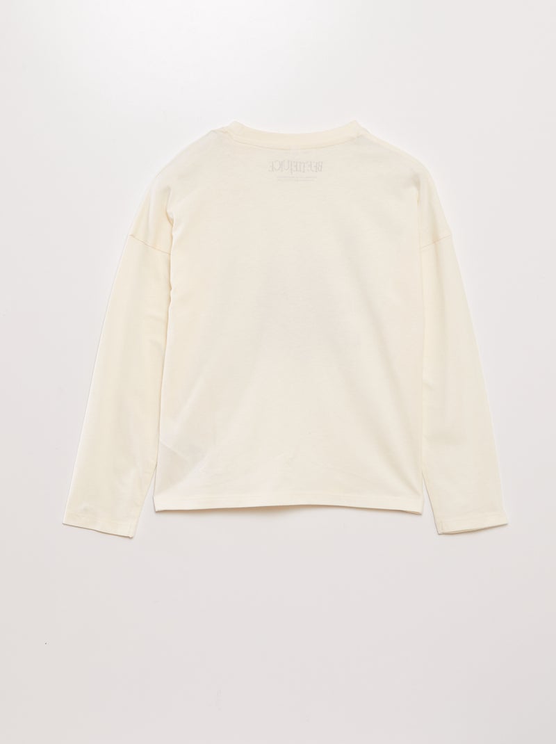 Camiseta de manga larga 'Beetlejuice' BLANCO - Kiabi