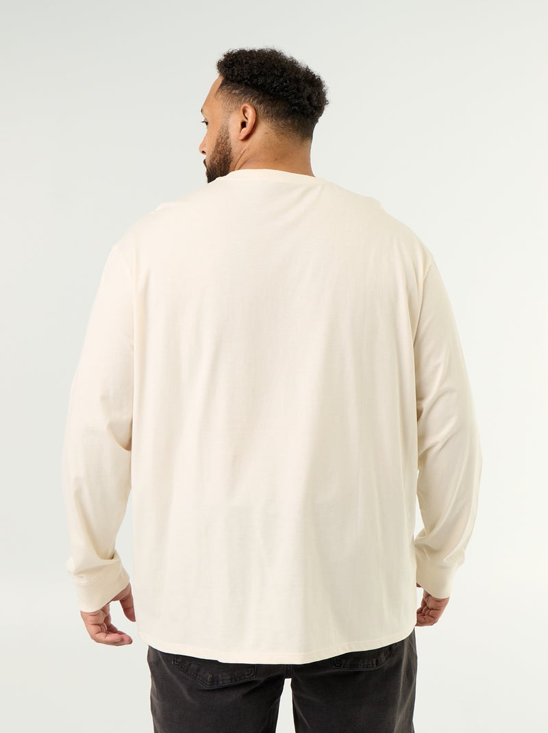 Camiseta de manga larga Beige - Kiabi