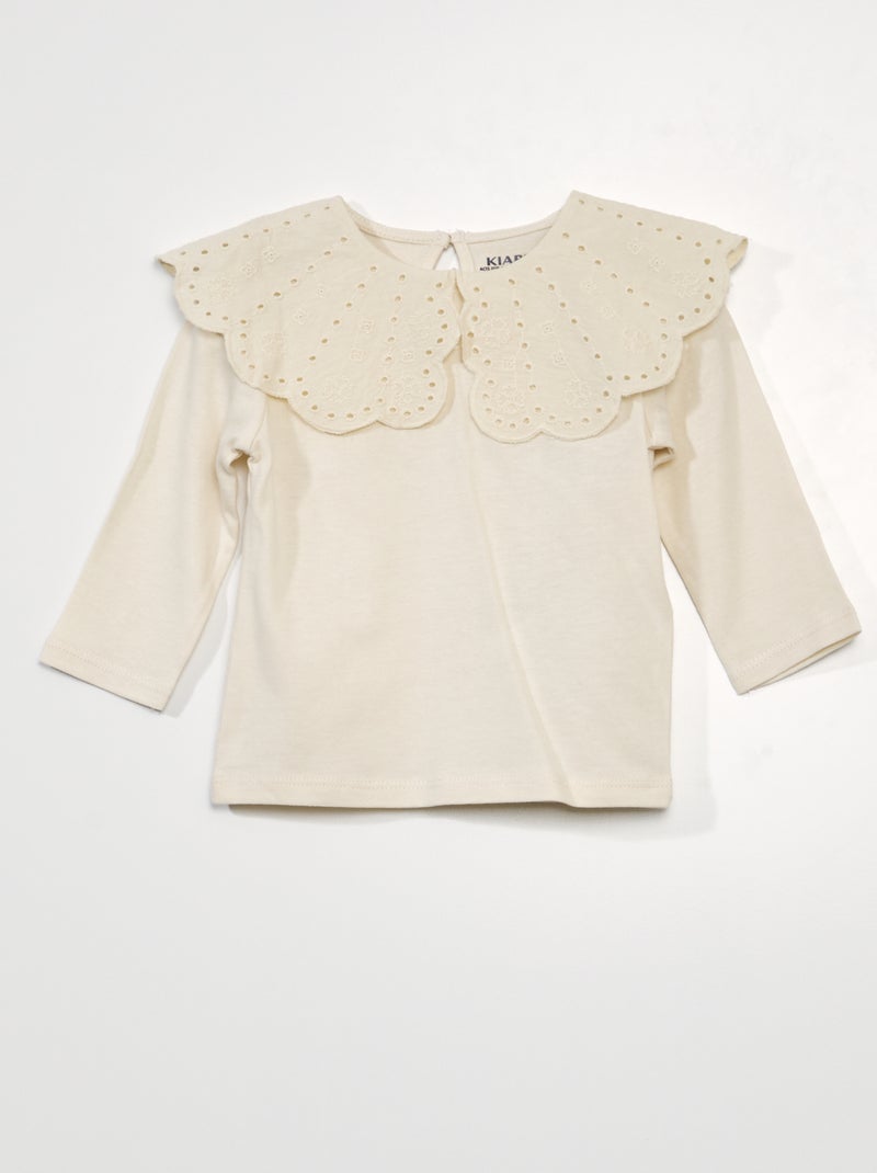 Camiseta de manga larga BLANCO - Kiabi