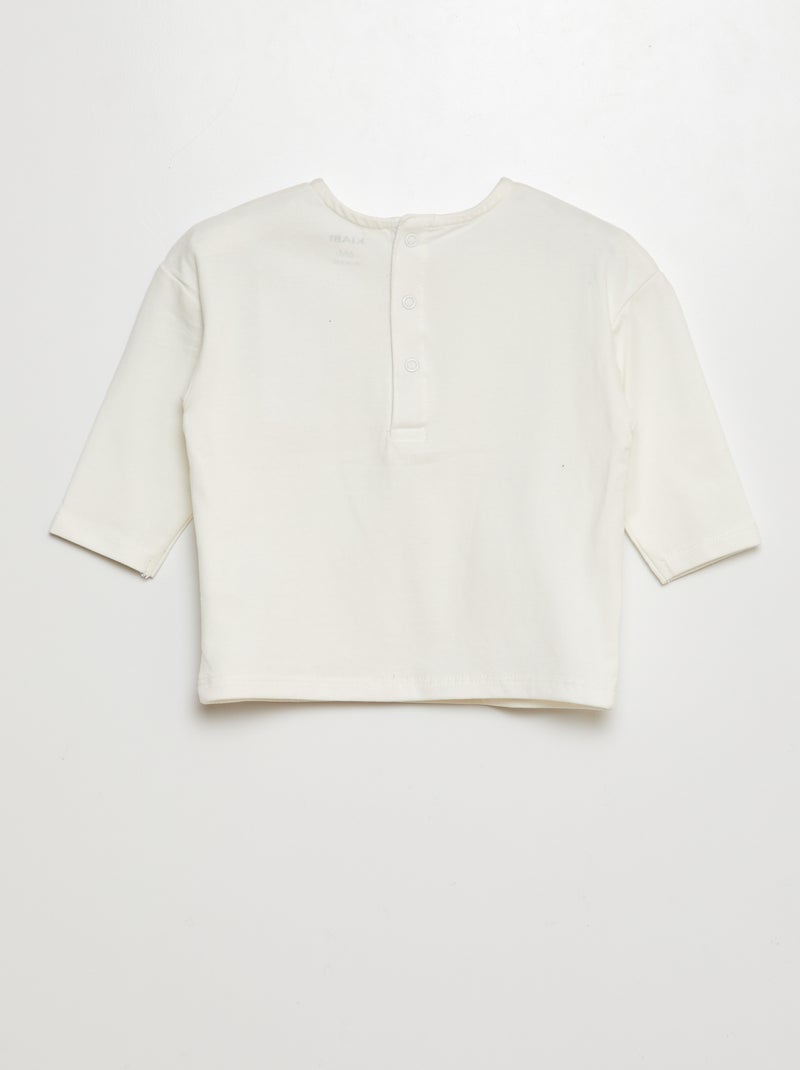 Camiseta de manga larga BLANCO - Kiabi