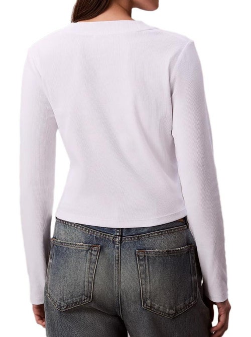 Camiseta de Manga Larga Calvin Klein Jeans para Mujer - Kiabi Camiseta de Manga Larga Calvin Klein Jeans para Mujer - Kiabi