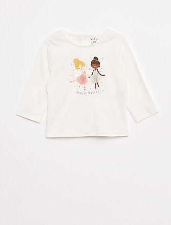 Camiseta de manga larga con adorno delantero