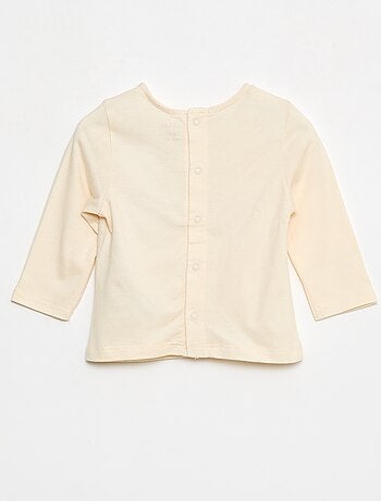 Camiseta de manga larga con adorno delantero