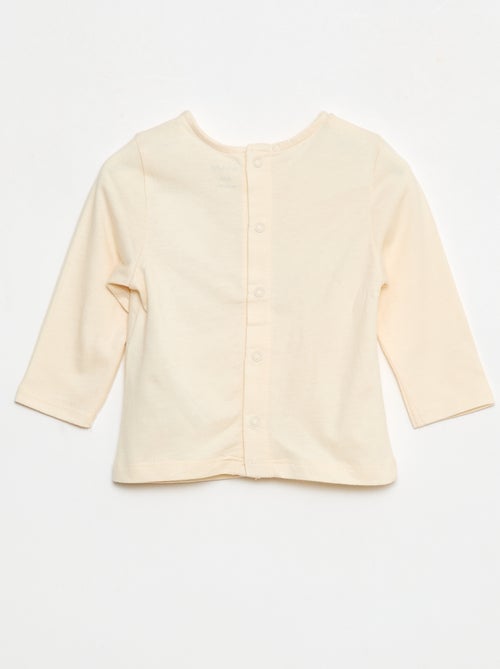 Camiseta de manga larga con adorno delantero - Kiabi