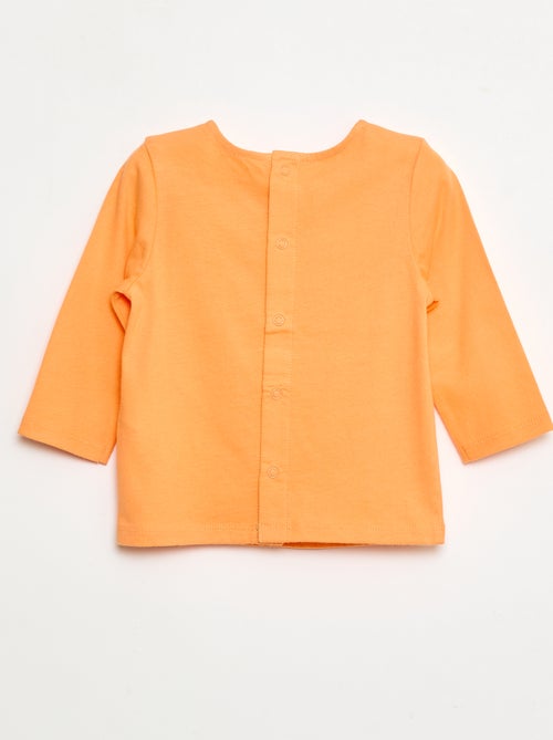 Camiseta de manga larga con adorno delantero - Kiabi