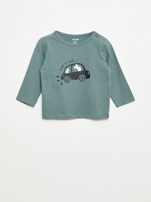 Camiseta de manga larga con adornos - Kiabi