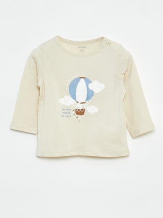 Camiseta de manga larga con adornos