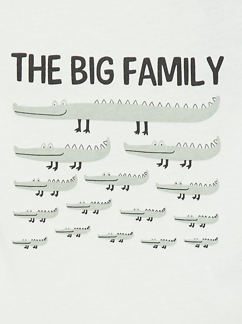 Camiseta de manga larga con adornos Blanco - Kiabi