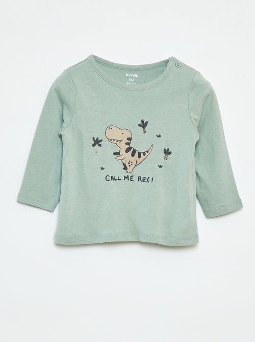Camiseta de manga larga con adornos - Kiabi