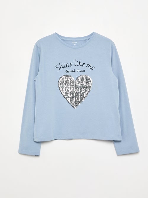 Camiseta de manga larga con animación - Kiabi Camiseta de manga larga con animación - Kiabi