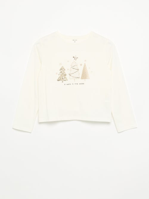 Camiseta de manga larga con animación - Kiabi