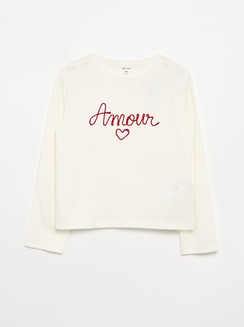 Camiseta de manga larga con animación - Kiabi Camiseta de manga larga con animación - Kiabi
