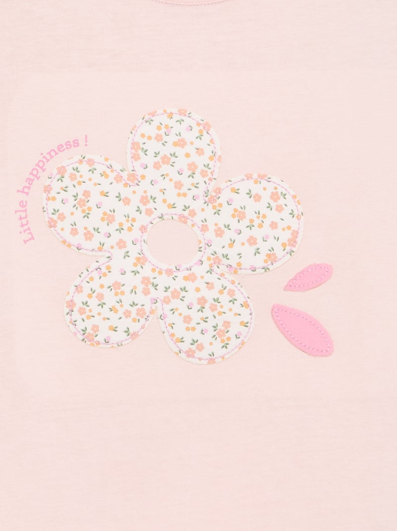 Camiseta de manga larga con animación Rosa - Kiabi