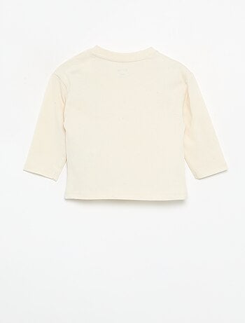 Camiseta de manga larga con bolsillo animado