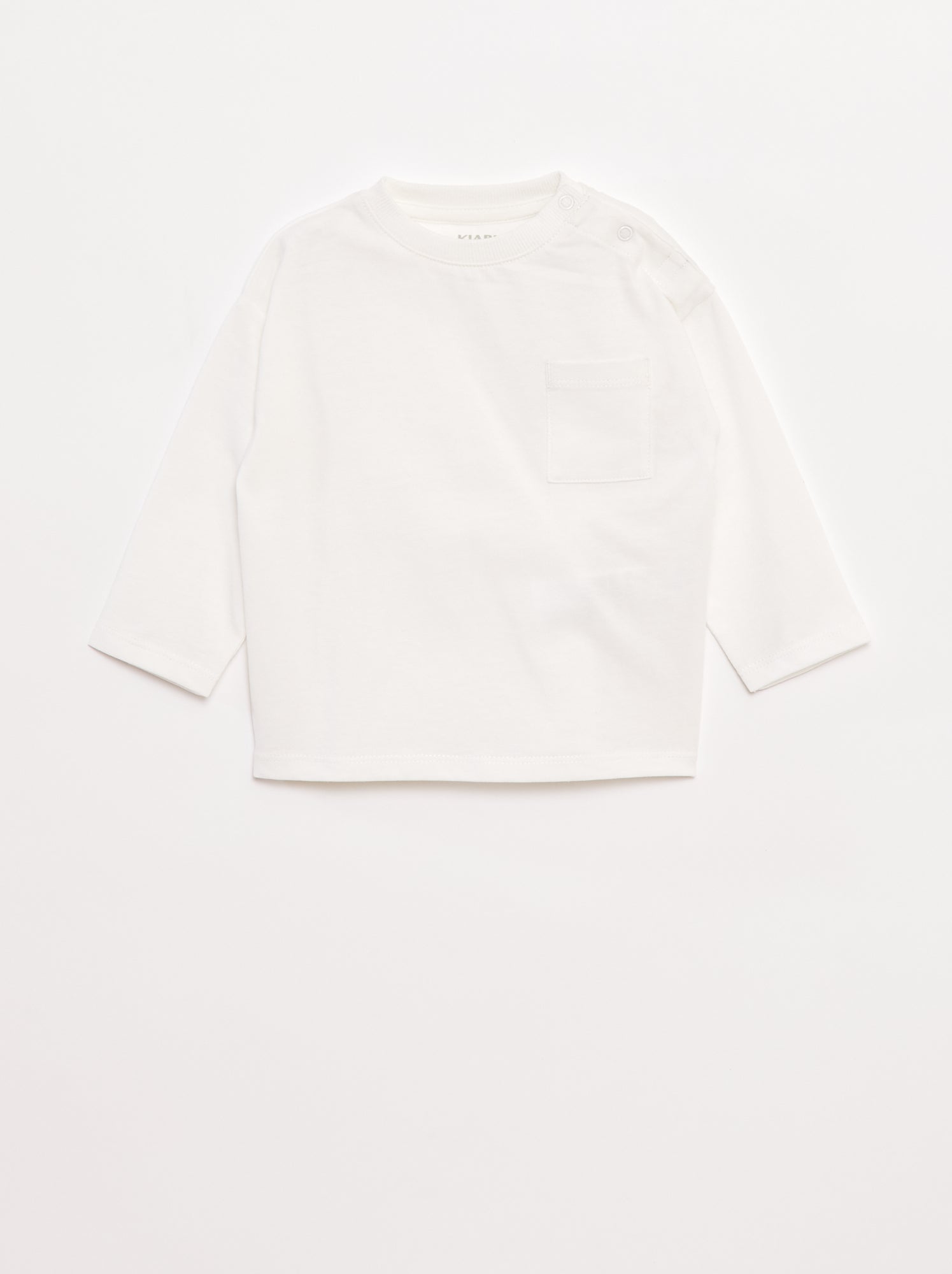Camiseta de manga larga con bolsillo en el pecho
