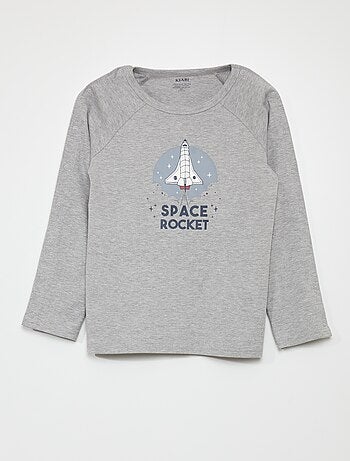 Camiseta de manga larga con botones a presión - colección fácil de poner