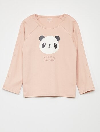 Camiseta de manga larga con botones a presión - colección fácil de poner