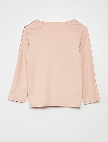 Camiseta de manga larga con botones a presión - colección fácil de poner