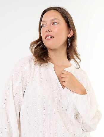Camiseta de manga larga con calados