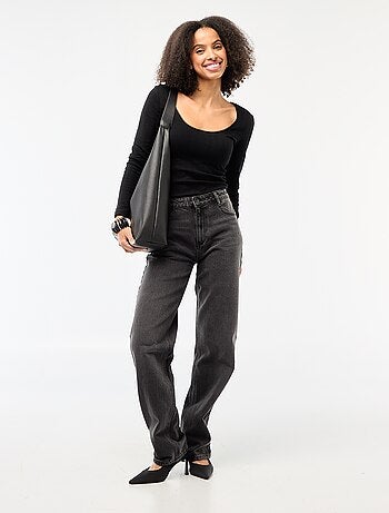 Camiseta de manga larga con calados