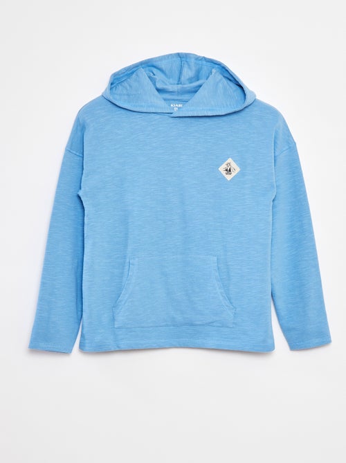 Camiseta de manga larga con capucha - Kiabi