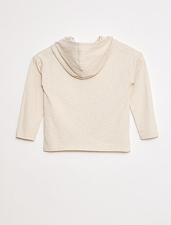 Camiseta de manga larga con capucha