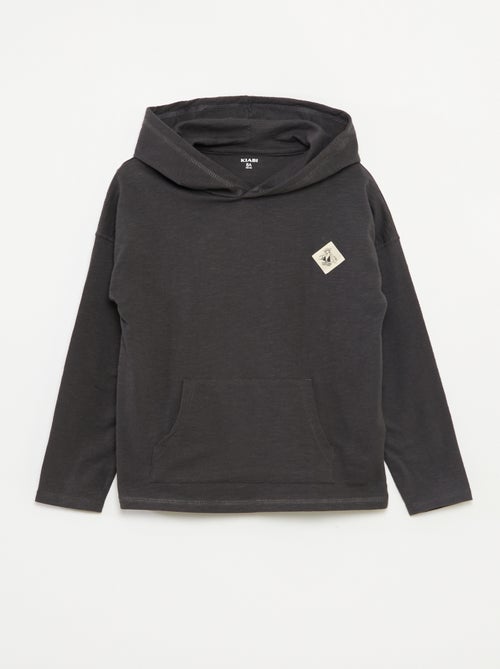 Camiseta de manga larga con capucha - Kiabi