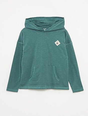 Camiseta de manga larga con capucha
