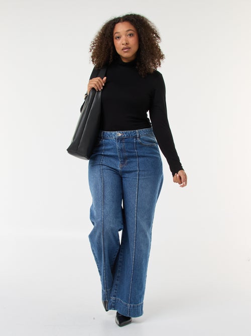 Camiseta de manga larga con cuello alto lisa - Kiabi