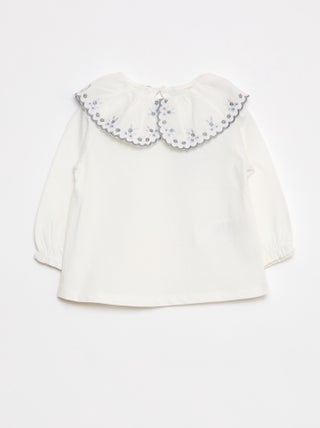 Camiseta de manga larga con cuello bebé