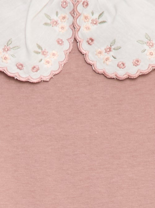 Camiseta de manga larga con cuello bebé - Kiabi