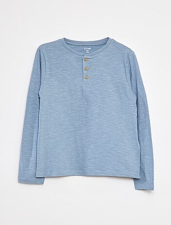 Camiseta de manga larga con cuello panadero