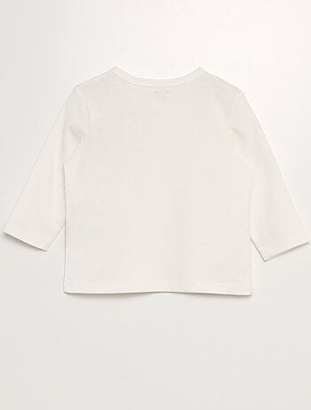 Camiseta de manga larga con cuello panadero