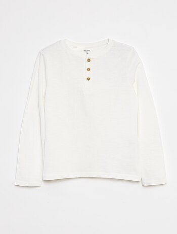 Camiseta de manga larga con cuello panadero