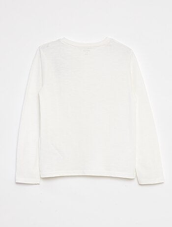 Camiseta de manga larga con cuello panadero