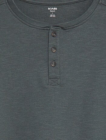 Camiseta de manga larga con cuello panadero