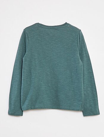 Camiseta de manga larga con cuello panadero