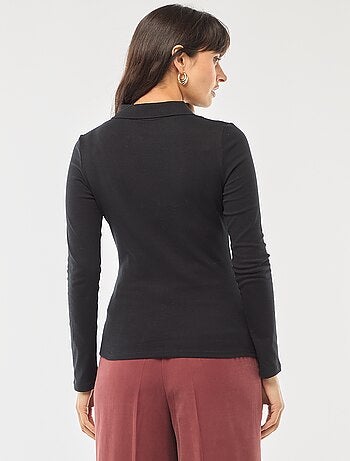 Camiseta de manga larga con cuello polo