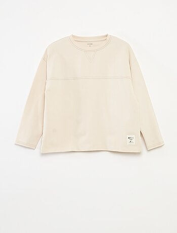 Camiseta de manga larga con cuello redondo